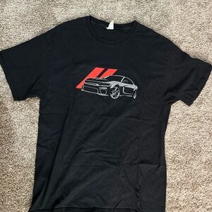 Black T-Shirt with Car Graphic